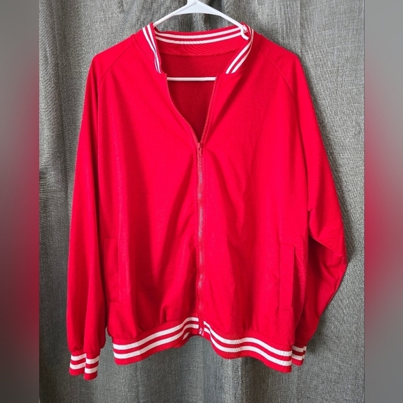 Budweiser Red Full Zip Bomber Track Jacket Mens Size M - Picture 2 of 4